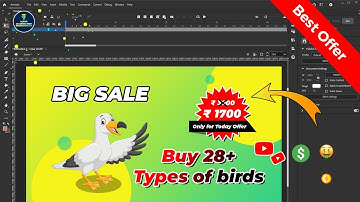Today Big Sale | Buy 28+ Type of Birds Preview | 2D Animation in Adobe Animate | Hindi Tutorial