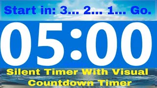 5 minute Countdown Timer. No Music. With 3 Second Count Down To Start. NEW For 2020 5 minute Countdown Timer. No Music. With 3 Second Count Down To Start. NEW For 2020
