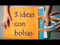 ♻ 3 MANUALIDADES  para VENDER y AHORRAR con BOLSAS!!🌼 Ideas de RECICLAJE 💕Arte en casa