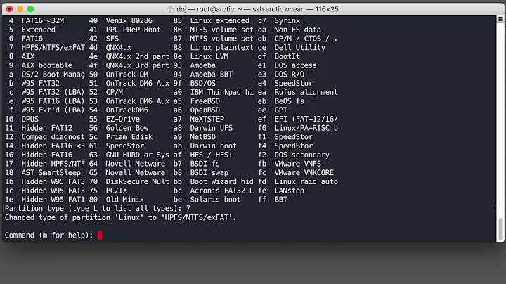 Linux format and partition a USB drive with fdisk and mkfs