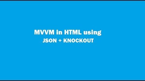 JSON databinding using  knockout.js