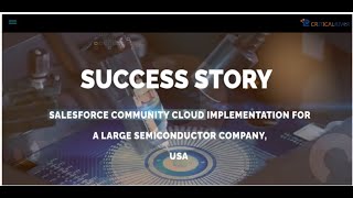 Salesforce Community Cloud Implementation for a Large Semiconductor Company, USA