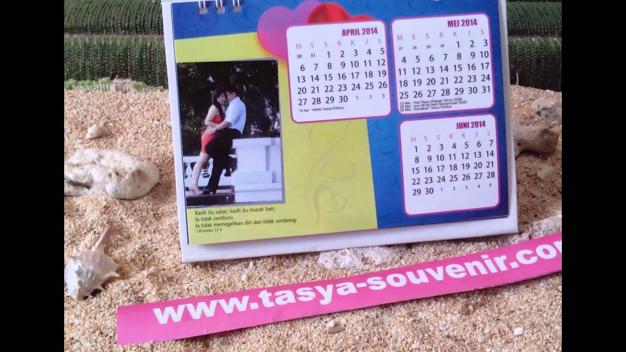 Undangan Pernikahan Kalender Meja Duduk Unik Dan Murah