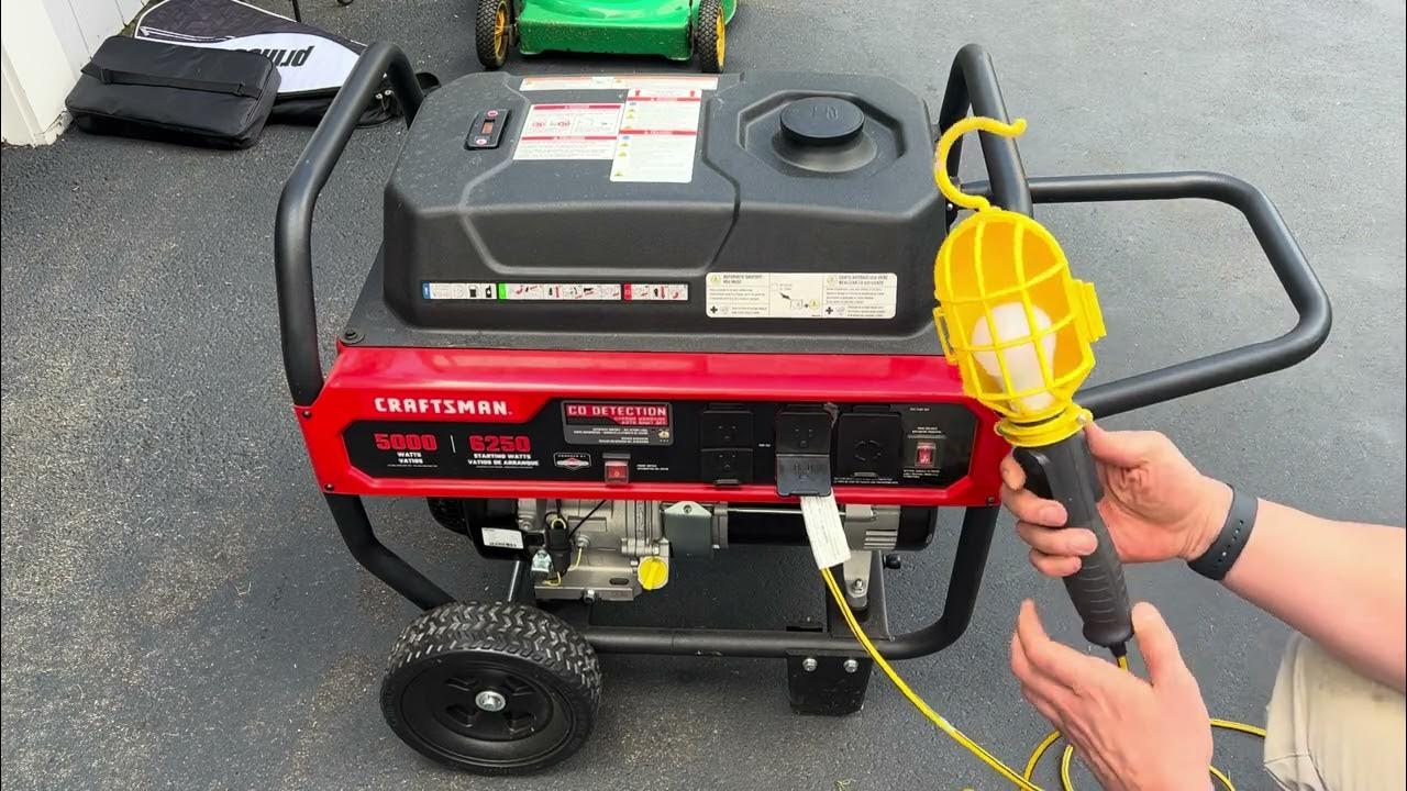 Craftsman 5000 Watt Generator Cold Start & Discussion YouTube