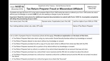 IRS Form 14157-A walkthrough - ARCHIVED COPY - READ COMMENTS ONLY