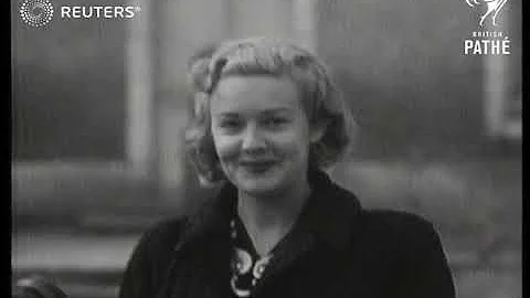 SHOWBIZ / DEFENCE:Film star Madeleine Carroll give...