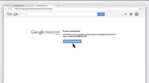 Google Cloud Print—Registering a printer
