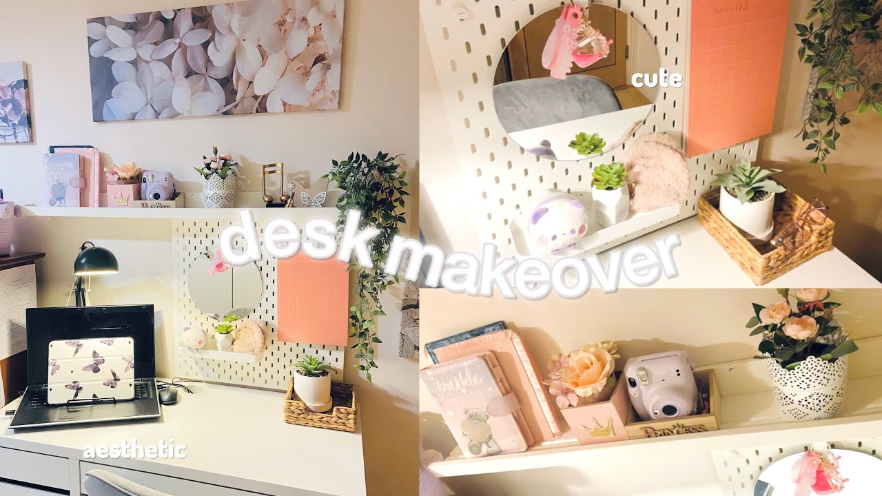 AESTHETIC DESK MAKEOVER Cute And Cozy Desk Setup For School Or Work aesthetic-desk-makeover-cute-and-cozy-desk-setup-for-school-or-work