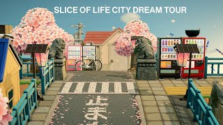 Cherry Blossom Slice Of Life City Dream Tour // Animal Crossing New Horizons