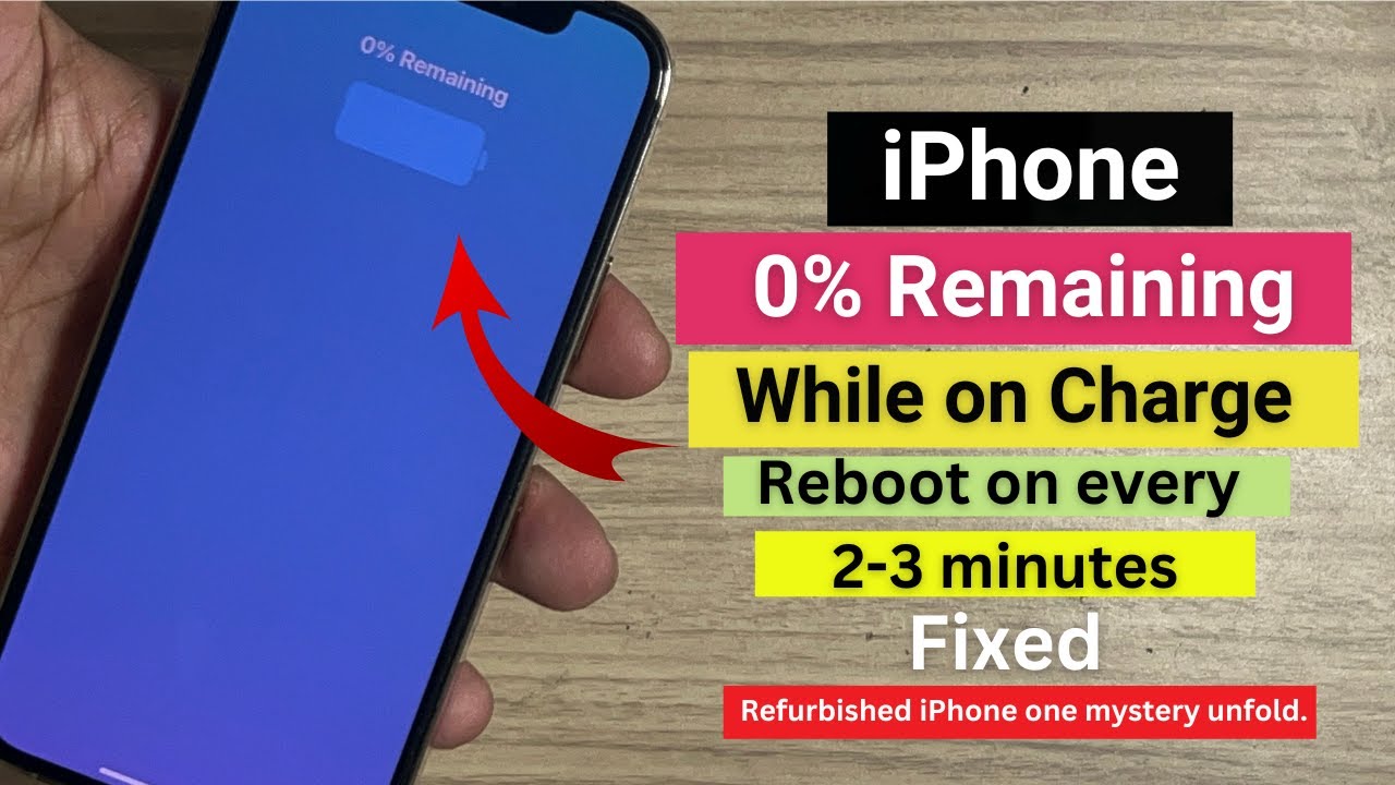 iPhone Shows 0% remaining on charging solution ! Refurbished