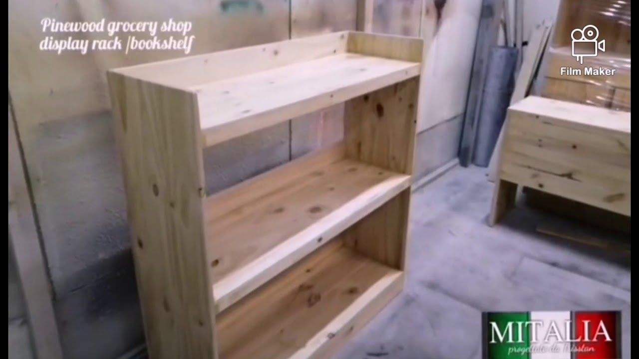 DIY Pinewood Multi purpose display Rack / Bookshelf / Grocery Display ...