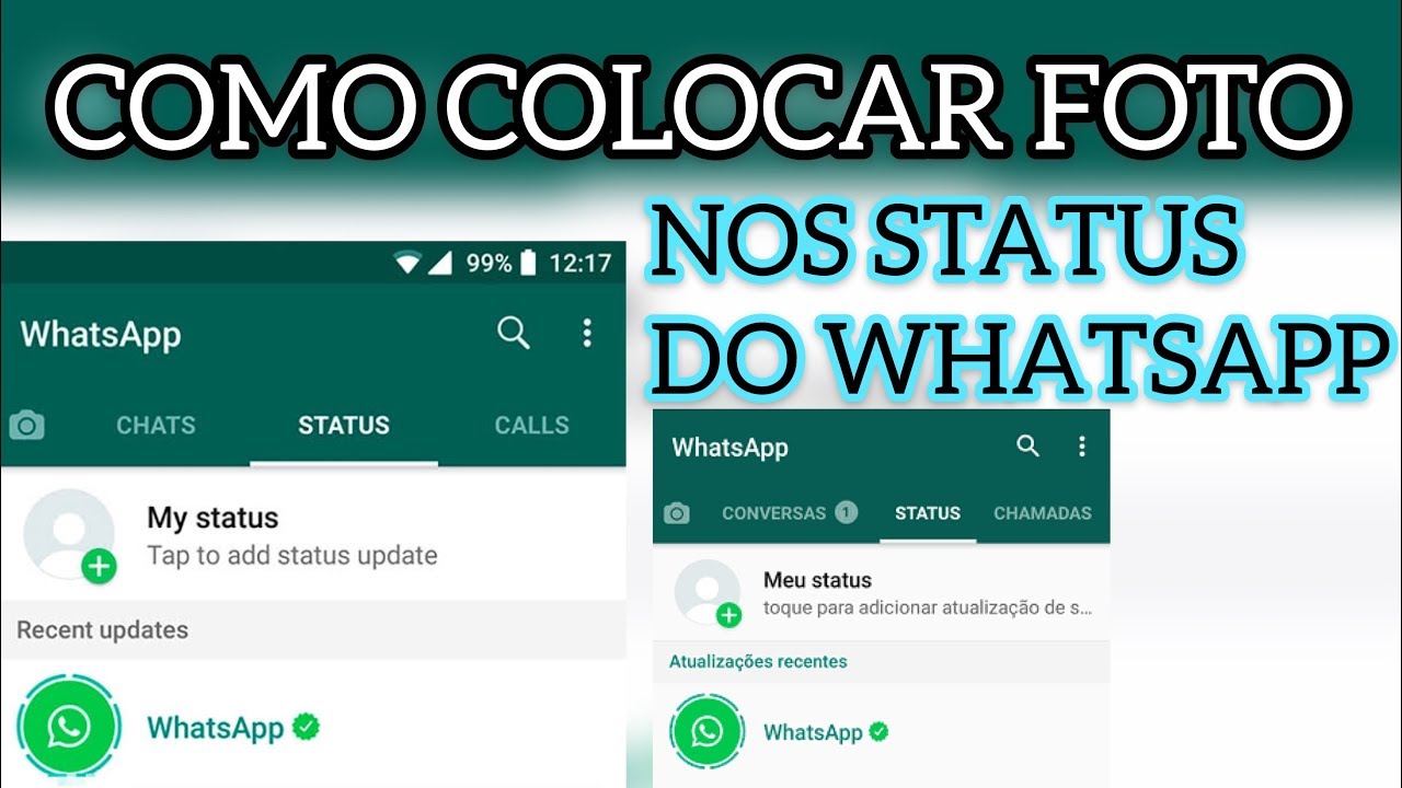 COMO COLOCAR FOTO NO STATUS DO WHATSAPP - YouTube