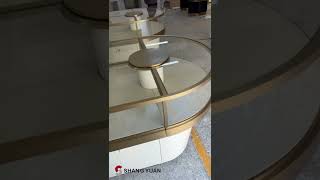 Illuminated Oval Jewelry Display Cabinet | Factory Direct Store Fixtures