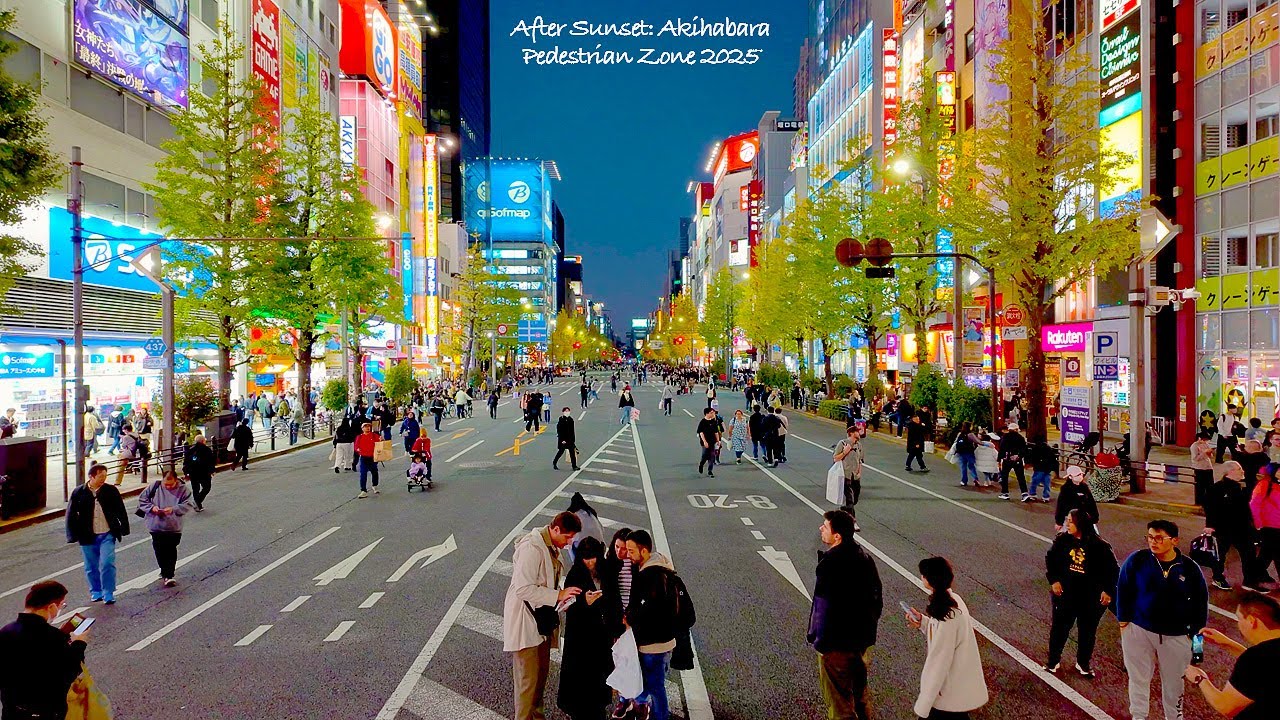 4K60【日の入後 秋葉原ホコ天】電気街 2025 東京 Japan