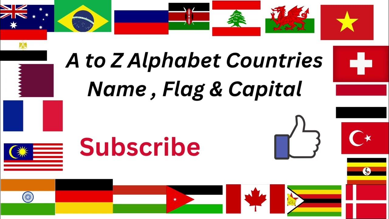 A to Z Countries name , Flags & Capitals name video for toddler & kids