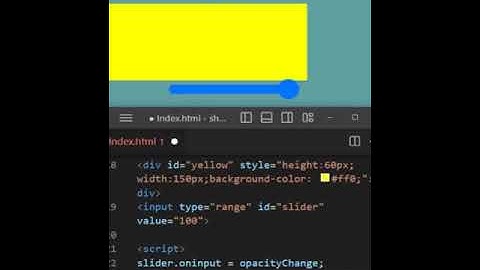 How to handle opacity with range slider in #javascript me opacity kaise handle kare #shorts #short
