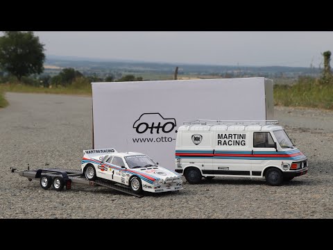 Fiat 242 + plateau team Lancia 1/18 Laudoracing - Collection