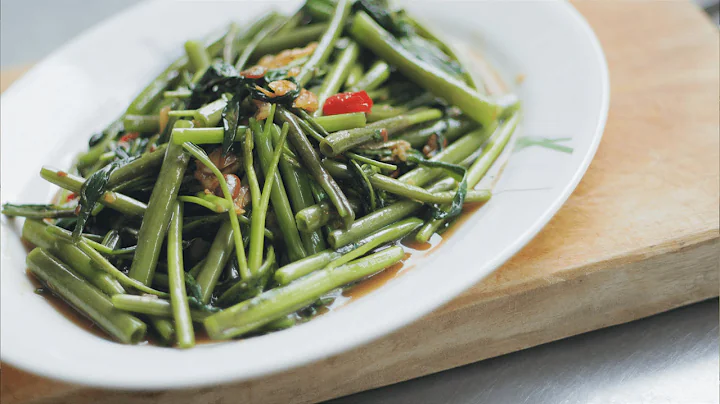 Water Spinach Stir-Fry Recipe (pad pak boong)   - ...