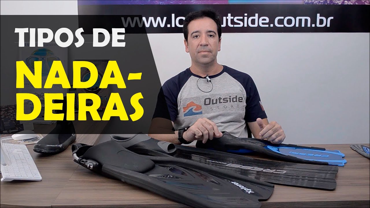 Falando sobre nadadeiras de mergulho scuba, snorkelling e pesca sub