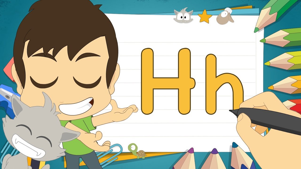 حرف H تعليم كتابة حرف H باللغة الإنجليزية للاطفال تعلم