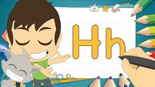 حرف (H) | تعليم كتابة حرف (H) باللغة الإنجليزية للاطفال - تعلم الحروف الإنجليزية مع زكريا