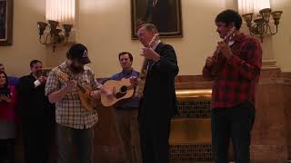 Gov. John Hickenlooper Playing Banjo With That Damn Sasquatch