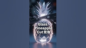 Cutting Glass Pineapple in Slow Motion 🍍✨ | ASMR Shorts