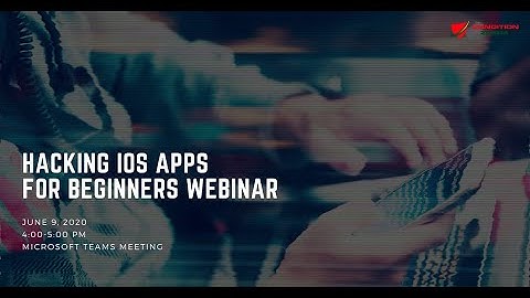Hacking iOS Apps For Beginners