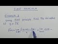 Derivative by First principle - Example 3