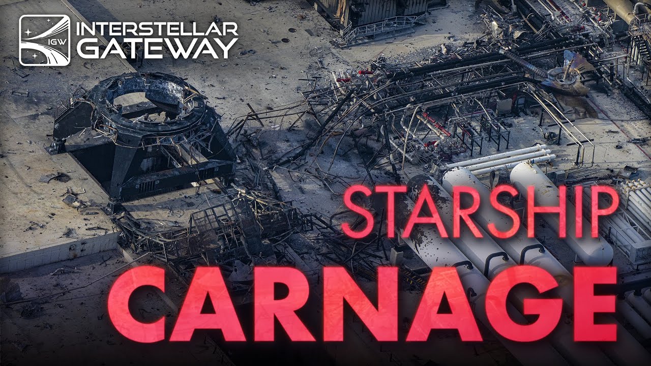 STARSHIP CARNAGE: How Damaged Is The Pad? (Post-Explosion Flyover)