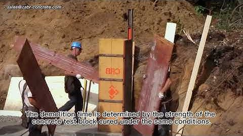 How soon can the formwork be removed  after concrete pouring