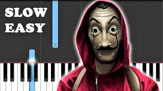 Video thumbnail of "La Casa De Papel - Bella Ciao (SLOW EASY PIANO TUTORIAL) @Showguypianotutorials"