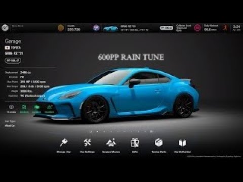 Gran Turismo 7] Toyota 86 RZ'21 600pp rain tune - YouTube
