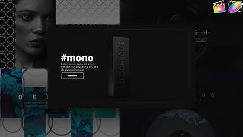 Apple Motion Template: Trendy Monochrome Typography