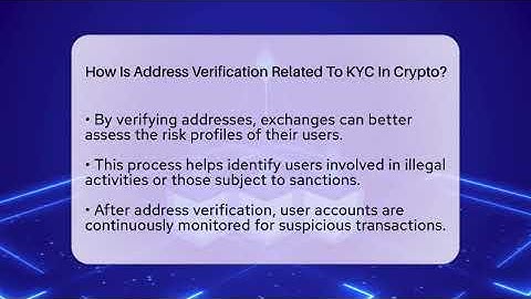 How Is Address Verification Related To KYC In Crypto? - CryptoBasics360.com