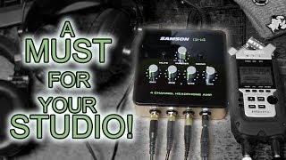 Split Audio 4 Ways with the Samson QH4 4 Channel Headphone Amp