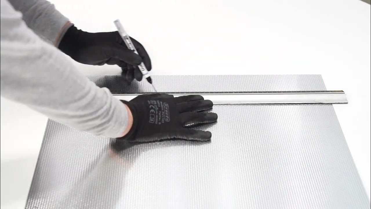 Protector de aluminio con goma de ajuste para fondos de fregadero