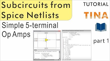 Creating Subcircuits from Spice Netlists in TINA, part 1: Simple 5-terminal Operational Amplifiers