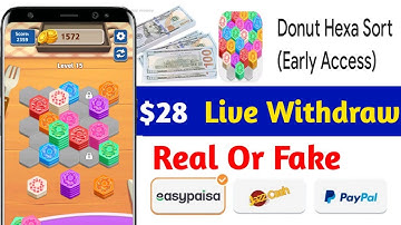 Donut Hexa Sort - Gameplay Part 1 (Android, iOS)54 views online earning real or fake