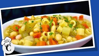 Navy Bean and Pasta Soup! An Easy, Healthy Recipe!