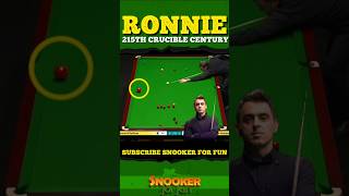 Ronnie's 215th crucible Century| #shorts #youtubeshorts #trending #snooker #ding #juddtrump #ronnie