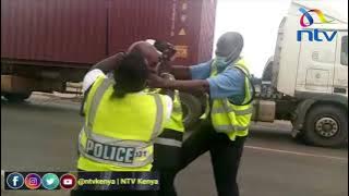 Traffic police officers caught on camera beating up a driver