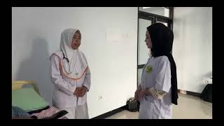 English video assignment with the title "Patient falls in bathroom". Group one, class 2A