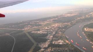 Leaving New Orleans, Flying over The Mississippi & Lake Pontchartrain