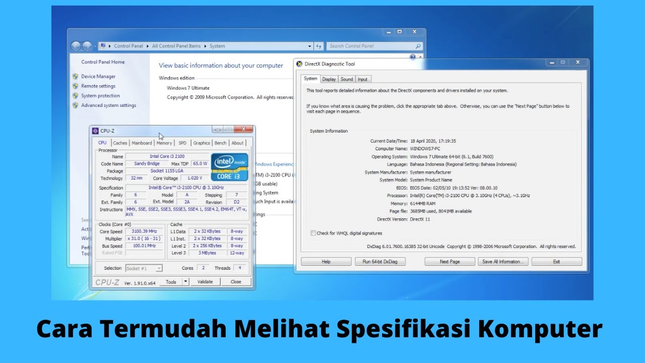 Cara Melihat Spek Komputer Dengan Mudah Tips Komputer