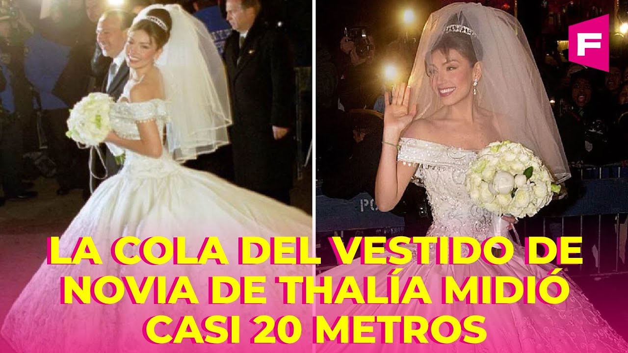 Thalía quería que el velo de su vestido de novia midiera 70 metros, pero fue de 20: ¿por qué?