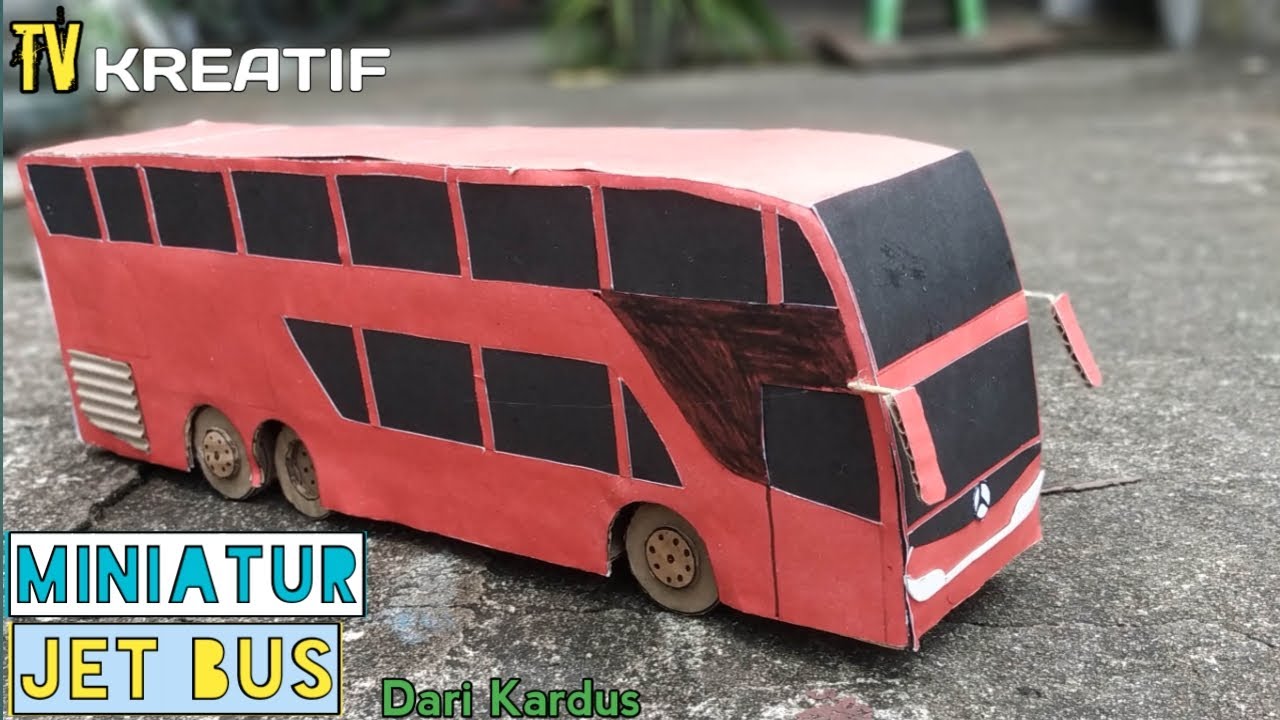  Cara membuat miniatur bus  tingkat dari kardus YouTube