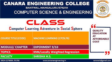 VTU ML Lab 17CSL76 E 9-10 L9
