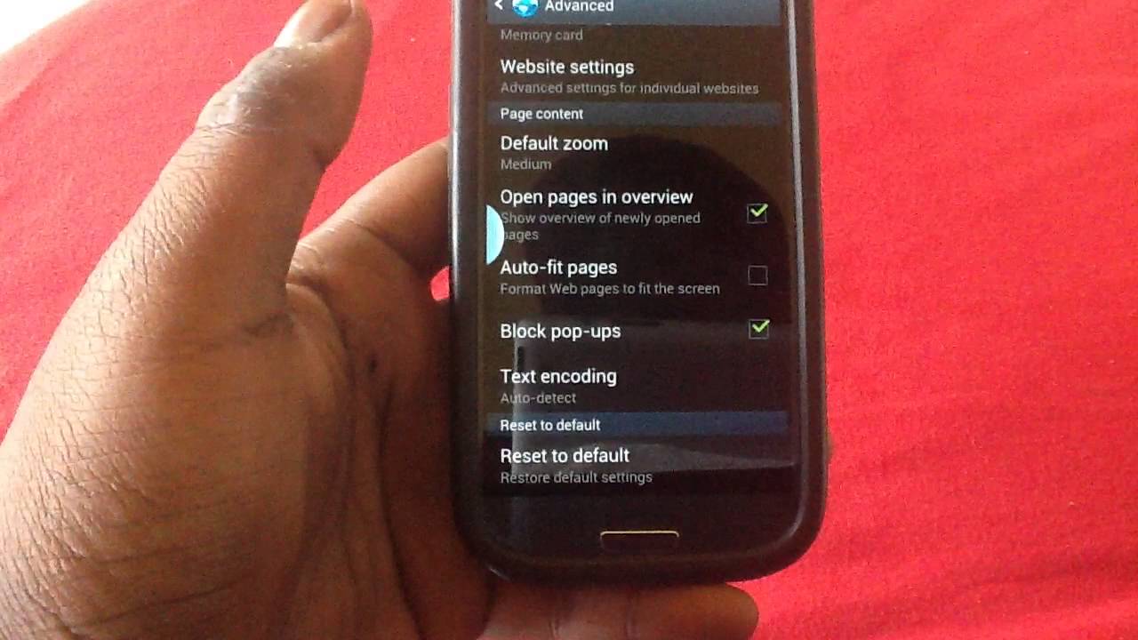 Disable Up on Samsung Galaxy - YouTube