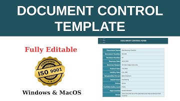 ISO 9001 Document Control Log | Fully Editable Tracker | Quality Management System Tool